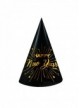 Cappellini nero e oro Happy New Year (6pz)