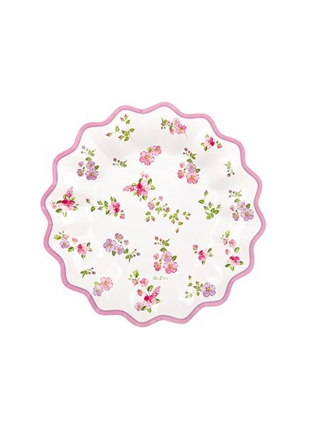 Piatto 21 cm Romantic Flowers (8pz)