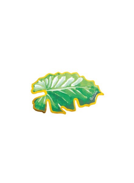 Segnaposto foglia bordo oro (6pz)