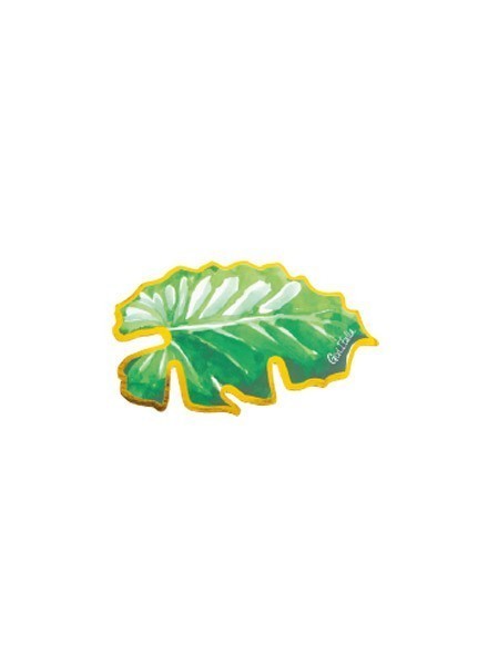 Segnaposto foglia bordo oro (6pz)