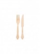 Forchette + Coltelli in legno (6pz+6pz)