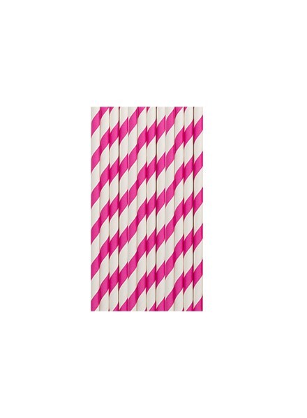 Cannucce righe fucsia (12pz)