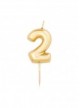 Candela due oro metal (1pz)