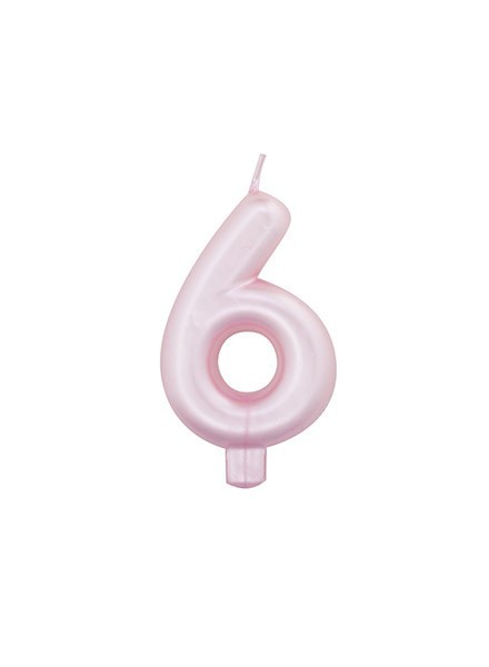 Candela sei rosa perlato (1pz)