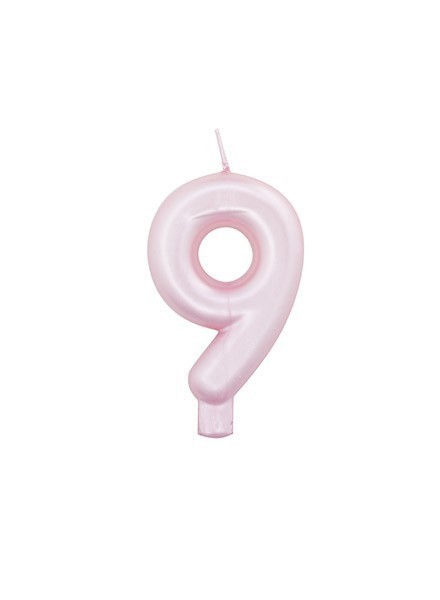Candela nove rosa perlato (1pz)