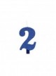 Candela due glitter blu (1pz)