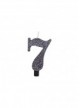 Candela sette glitter nero (1pz)