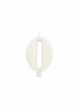 Candela zero glitter bianco (1pz)