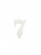 Candela sette glitter bianco (1pz)
