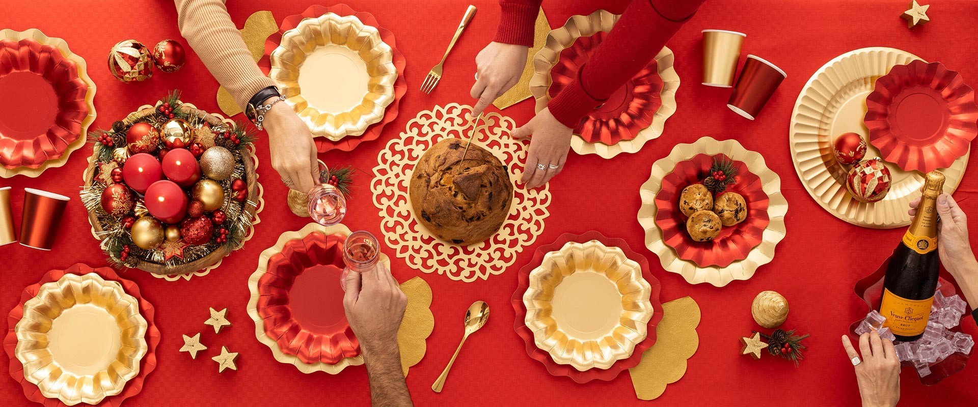 Monocolore rosso e oro satin