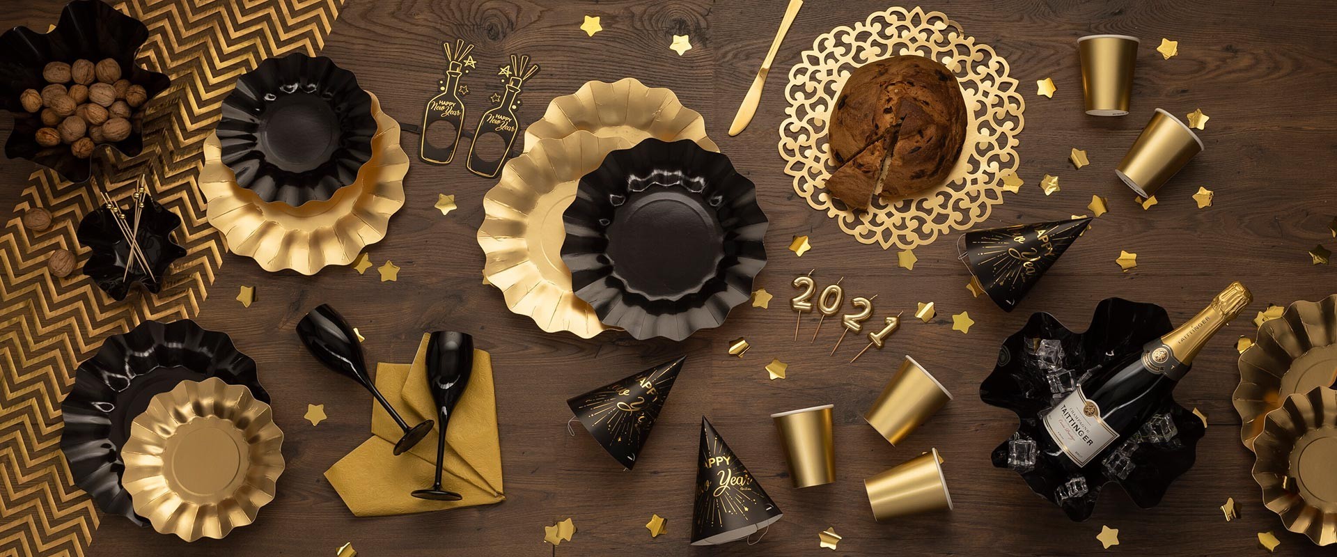 Monocolore oro satin e nero